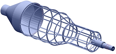Pyrolysetrommel,  Stabmodell Pyrolysetrommel,  Stabmodell